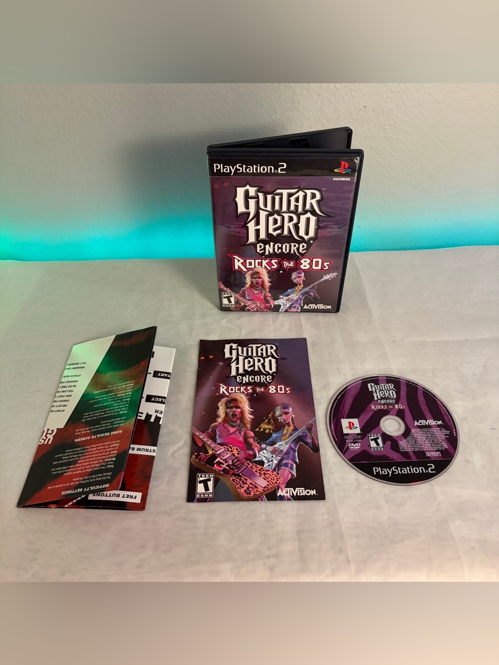 Guitar Hero Encore Rocks the 80s PS2 PlayStation 2 PS2 2007 Tested & Works CIB